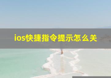 ios快捷指令提示怎么关