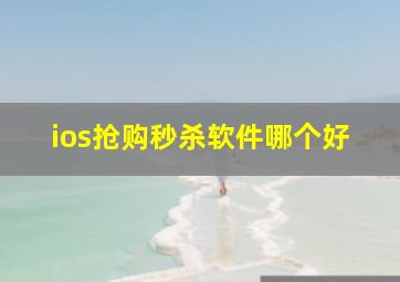 ios抢购秒杀软件哪个好