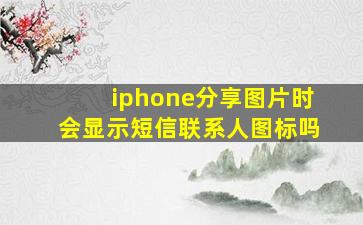 iphone分享图片时会显示短信联系人图标吗