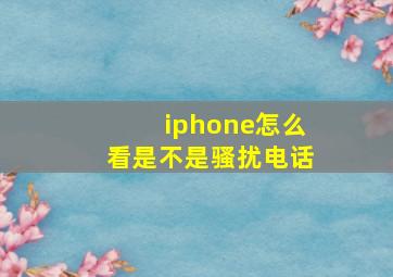 iphone怎么看是不是骚扰电话