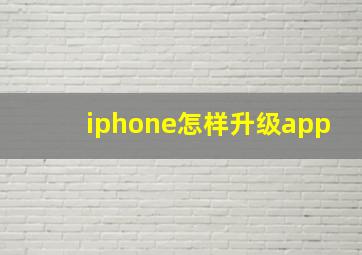 iphone怎样升级app