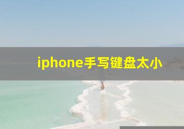 iphone手写键盘太小