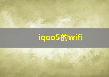 iqoo5的wifi