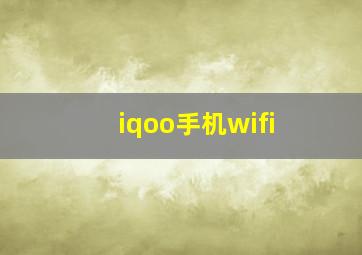 iqoo手机wifi