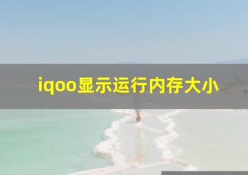 iqoo显示运行内存大小