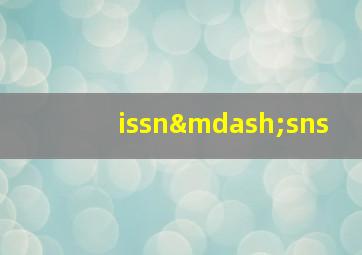 issn—sns