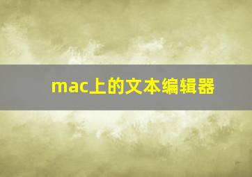 mac上的文本编辑器