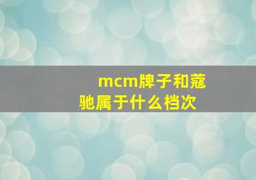 mcm牌子和蔻驰属于什么档次