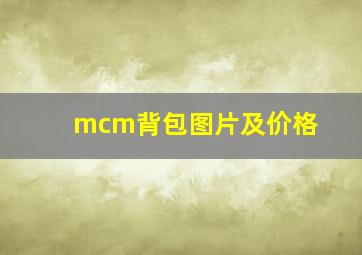 mcm背包图片及价格