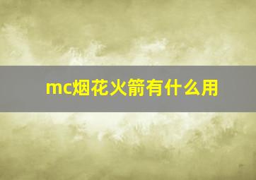 mc烟花火箭有什么用