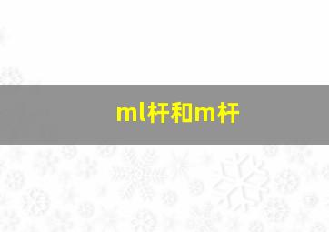 ml杆和m杆