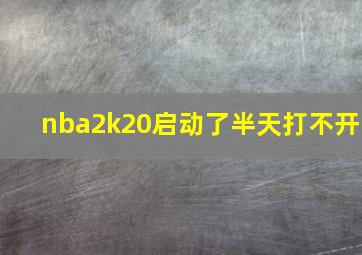 nba2k20启动了半天打不开