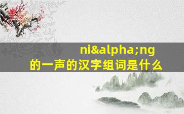 niαng的一声的汉字组词是什么