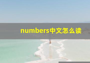 numbers中文怎么读