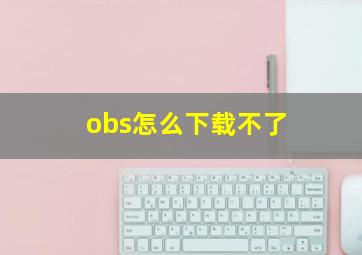 obs怎么下载不了