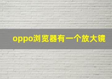 oppo浏览器有一个放大镜