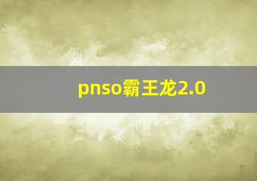 pnso霸王龙2.0