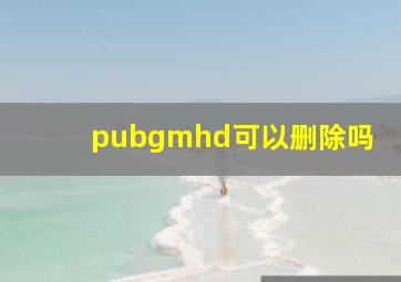 pubgmhd可以删除吗