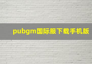 pubgm国际服下载手机版