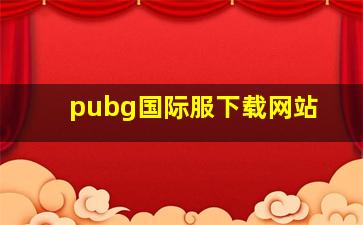 pubg国际服下载网站