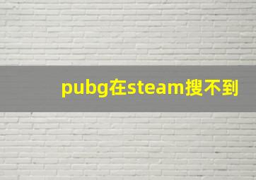 pubg在steam搜不到