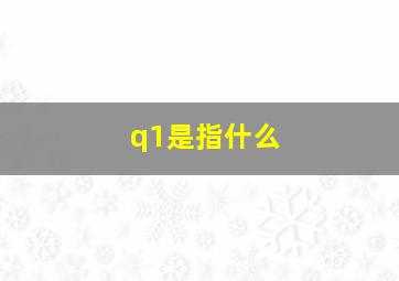 q1是指什么