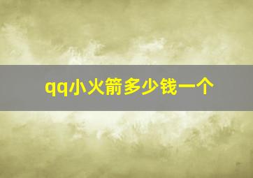 qq小火箭多少钱一个