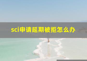 sci申请延期被拒怎么办