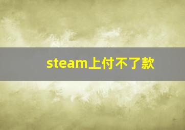 steam上付不了款