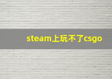 steam上玩不了csgo