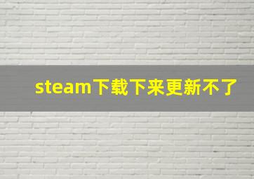 steam下载下来更新不了