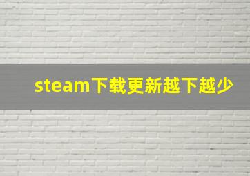 steam下载更新越下越少