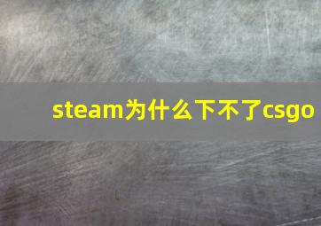 steam为什么下不了csgo