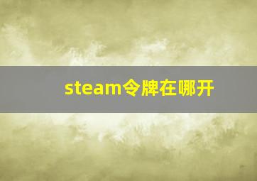 steam令牌在哪开