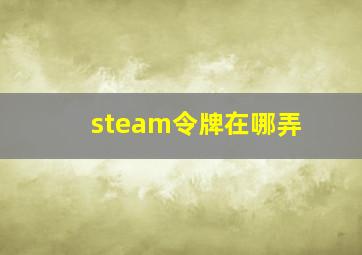 steam令牌在哪弄