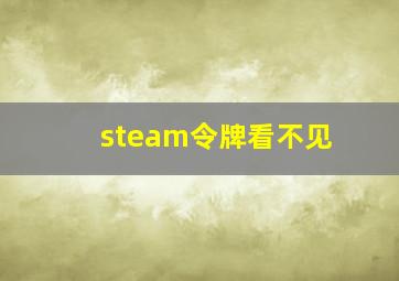 steam令牌看不见