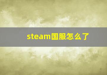 steam国服怎么了