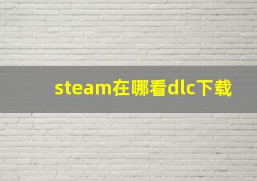 steam在哪看dlc下载