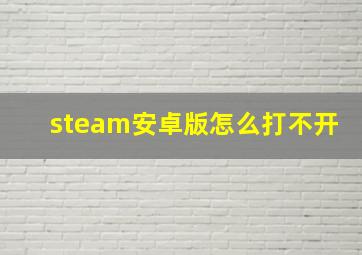 steam安卓版怎么打不开