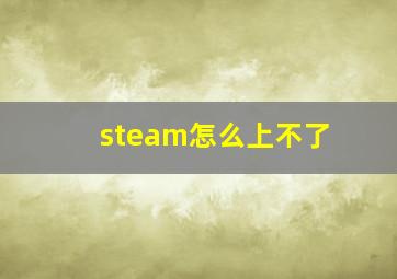 steam怎么上不了