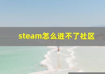 steam怎么进不了社区