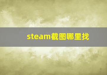 steam截图哪里找