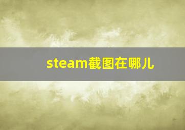 steam截图在哪儿