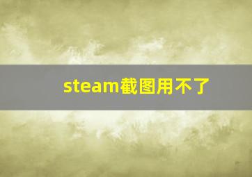 steam截图用不了