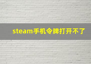 steam手机令牌打开不了