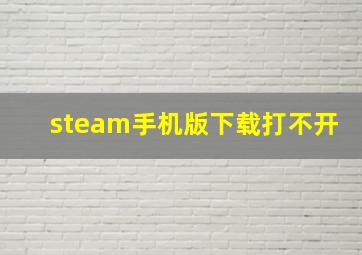 steam手机版下载打不开