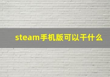 steam手机版可以干什么