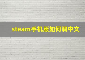 steam手机版如何调中文