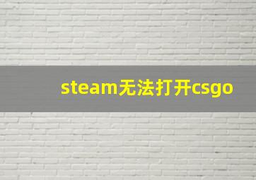 steam无法打开csgo