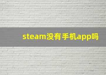 steam没有手机app吗